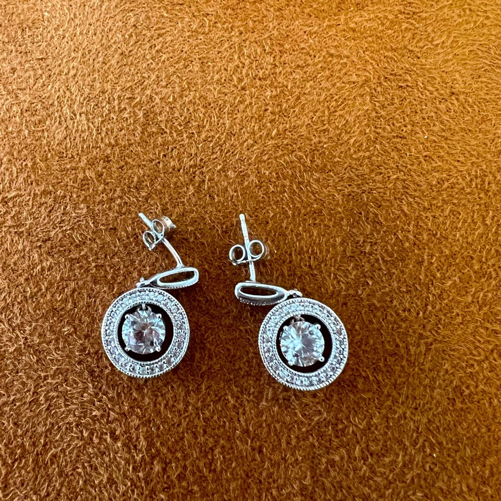 Real Silver and CZ Earrings